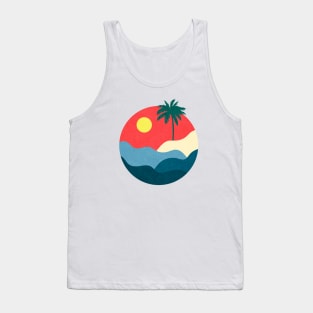 Minimalist Abstract Nature Art #8 Warm Tropical Beach Tank Top